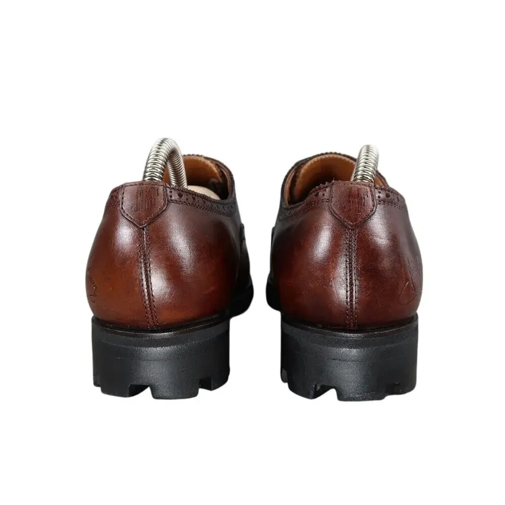 John Fluevog Shoes Mens 8 Oxford Classic Lace Up Brogue Brandenburg Angel Banker